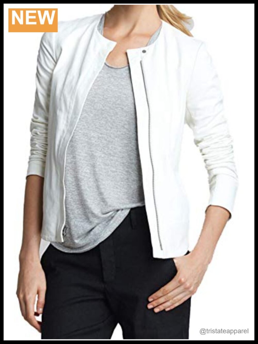 Women's Lambskin Leather Bomber Biker Jacket